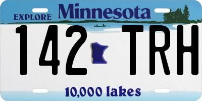 MN license plate 142TRH
