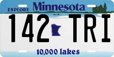MN license plate 142TRI