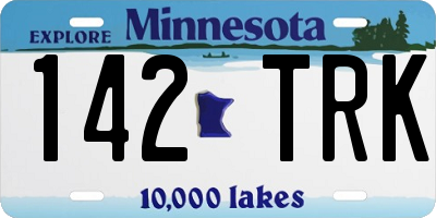 MN license plate 142TRK