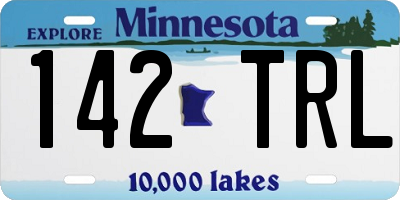 MN license plate 142TRL