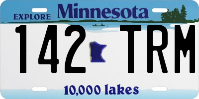 MN license plate 142TRM