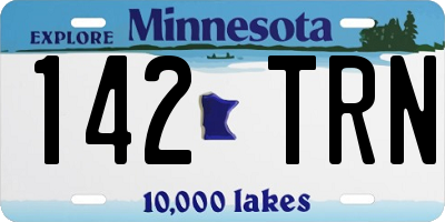 MN license plate 142TRN