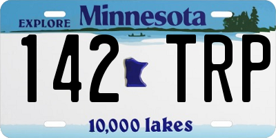 MN license plate 142TRP