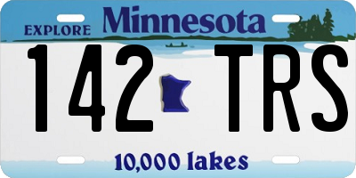 MN license plate 142TRS