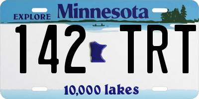 MN license plate 142TRT