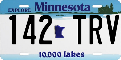 MN license plate 142TRV