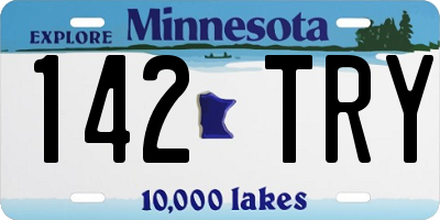 MN license plate 142TRY