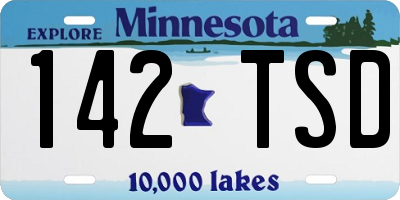 MN license plate 142TSD