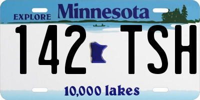 MN license plate 142TSH