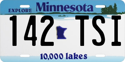 MN license plate 142TSI