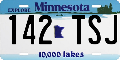MN license plate 142TSJ