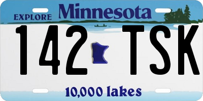 MN license plate 142TSK