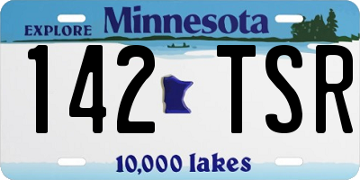 MN license plate 142TSR