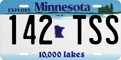 MN license plate 142TSS