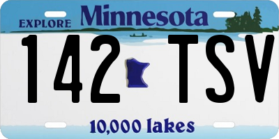 MN license plate 142TSV