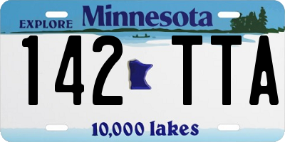 MN license plate 142TTA
