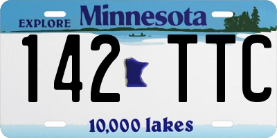 MN license plate 142TTC