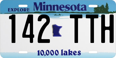 MN license plate 142TTH