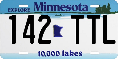 MN license plate 142TTL