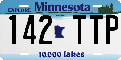 MN license plate 142TTP