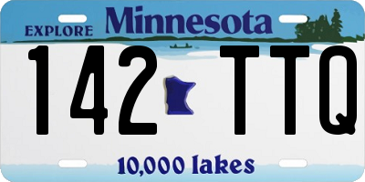 MN license plate 142TTQ