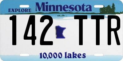 MN license plate 142TTR