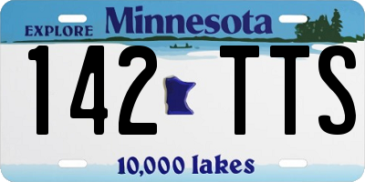 MN license plate 142TTS