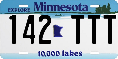 MN license plate 142TTT
