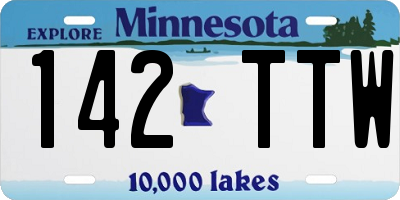 MN license plate 142TTW