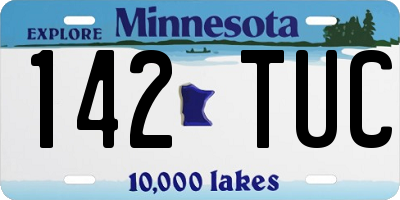 MN license plate 142TUC