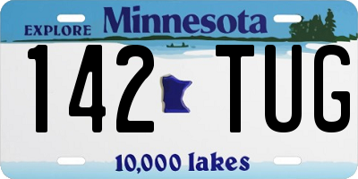 MN license plate 142TUG