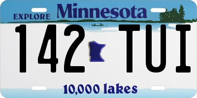 MN license plate 142TUI