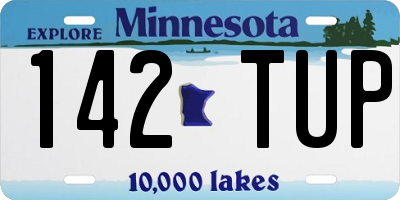 MN license plate 142TUP