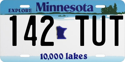 MN license plate 142TUT