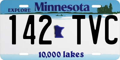 MN license plate 142TVC
