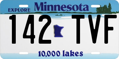 MN license plate 142TVF