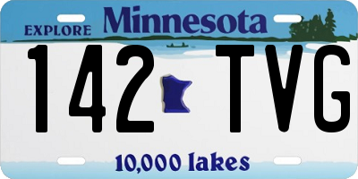 MN license plate 142TVG