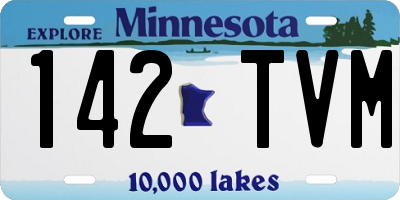 MN license plate 142TVM