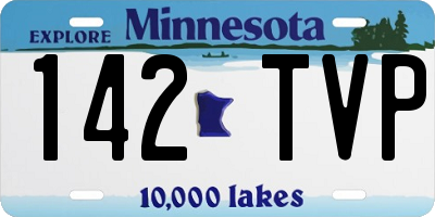 MN license plate 142TVP