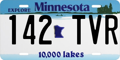 MN license plate 142TVR