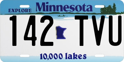 MN license plate 142TVU