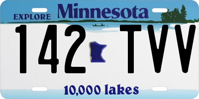MN license plate 142TVV