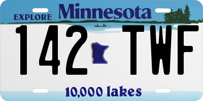 MN license plate 142TWF