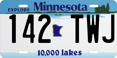 MN license plate 142TWJ