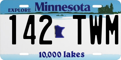 MN license plate 142TWM