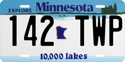 MN license plate 142TWP