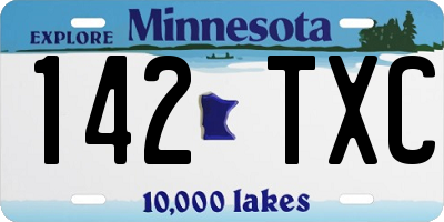 MN license plate 142TXC