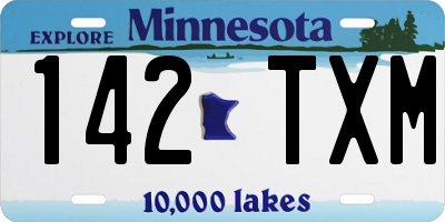 MN license plate 142TXM