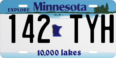 MN license plate 142TYH