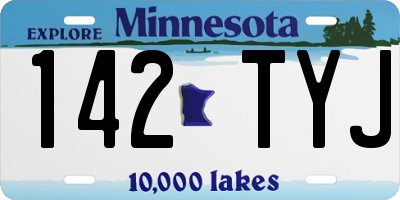 MN license plate 142TYJ